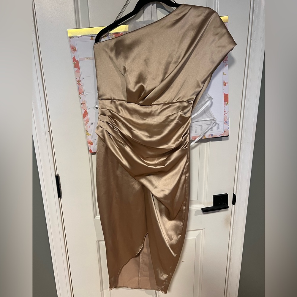 Champagne Wedding Guest Dress